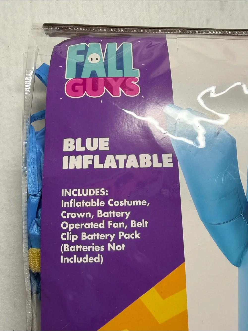 Spirit Fall Guys Blue Inflatable Fall Guys Costume with Gold Crown - Picture 2 of 4